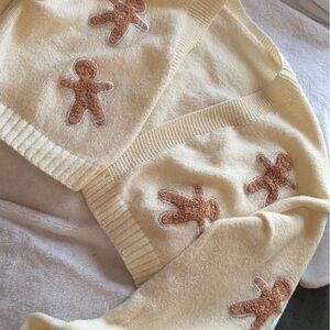 gingerbread cropped open sweater